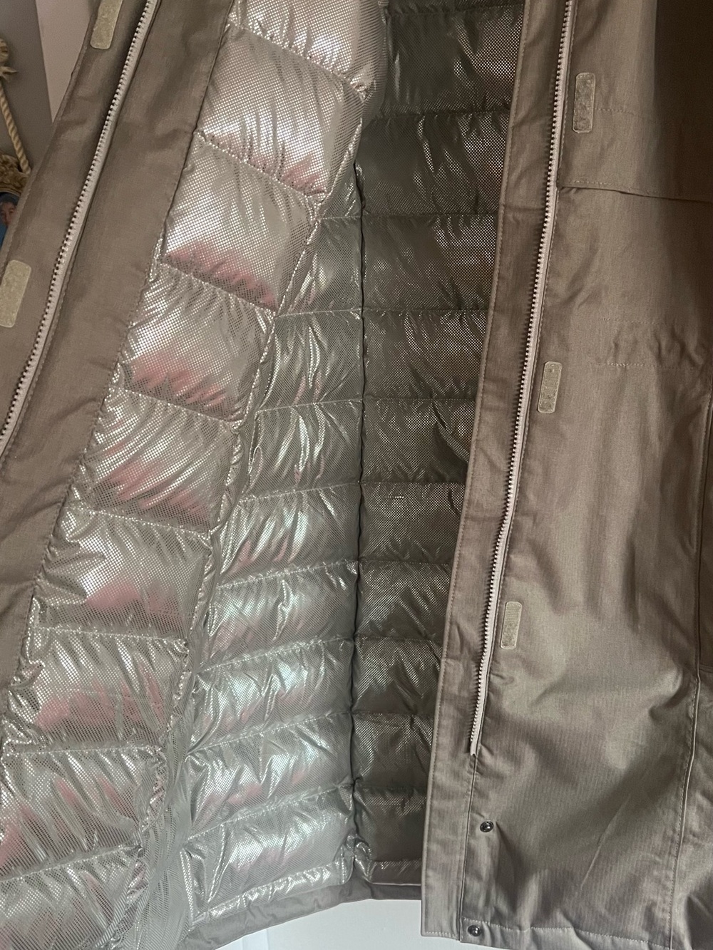 Women’s XL Columbia Omni-Tech Omni-Heat Faux Fur Parka Jacket Grey - Picture 6 of 9